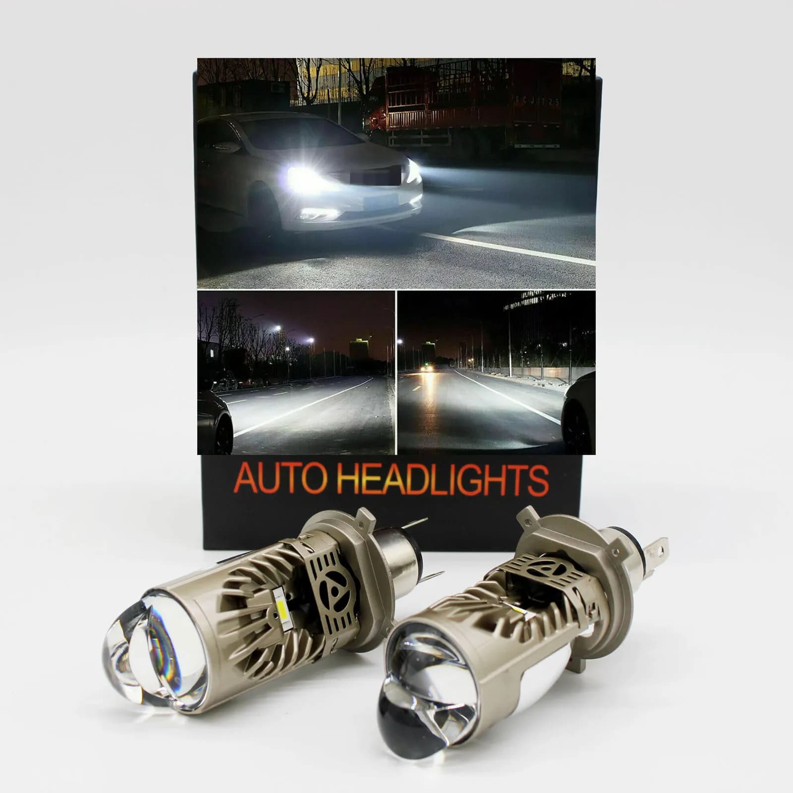 2X H4 9003 Mini obiettivo per proiettore Bi-LED 150W 15000LM Kit di Retrofit per fari Hi/Lo