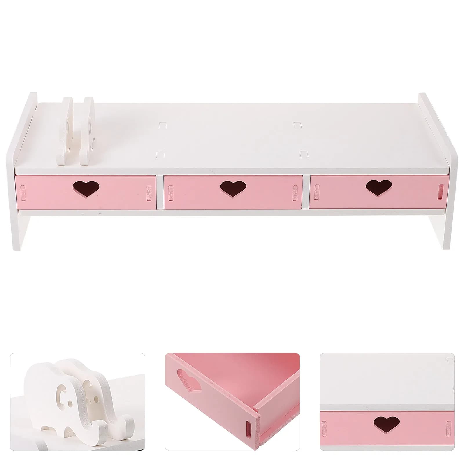 1Pcs Monitor Stand for Desk with Drawer Desktop Riser Organizer for Computer and Laptop Safe Eco Friendly Material Compact