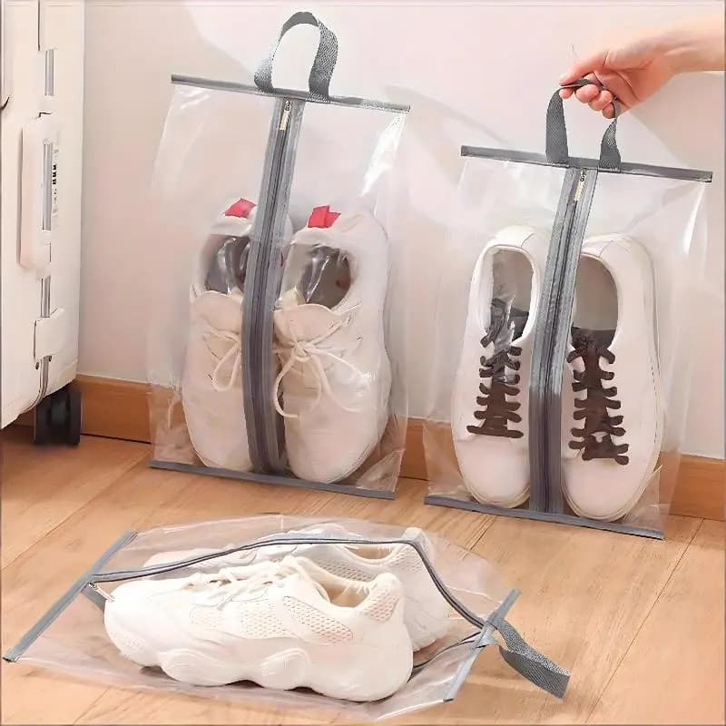 Sacchetti Trasparenti Impermeabili per Scarpe, 10 Pezzi, Soluzione di Stoccaggio per Ciabatte, Sneakers e Sandali, per Casa e Viaggio