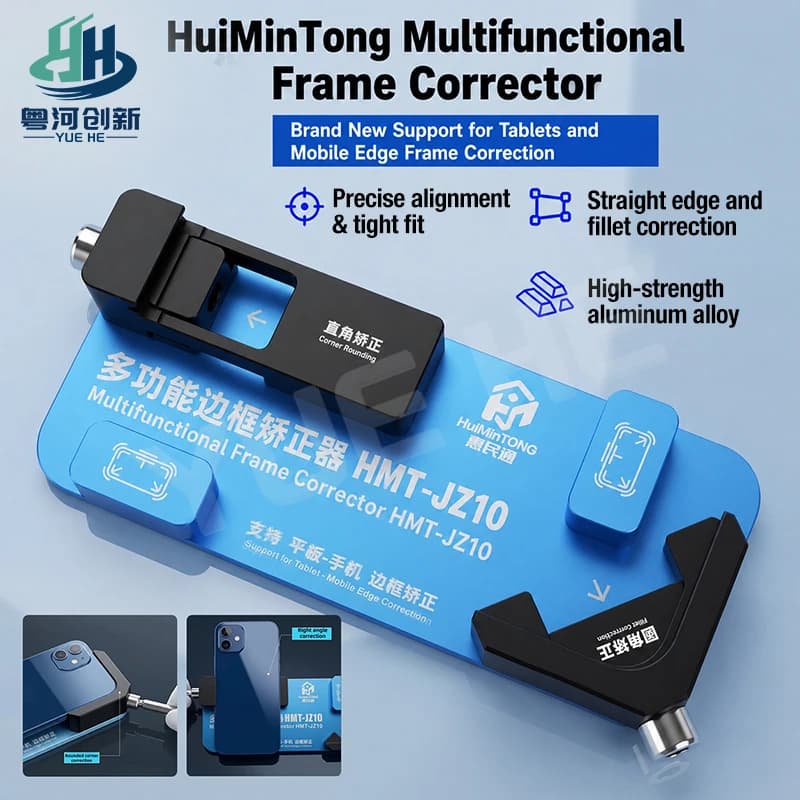HMT JZ10 Phone Frame Straightener 2 In 1 Right Angle Round Corner Correction Fixture For Smartphone Tablet Bending Frame Repair