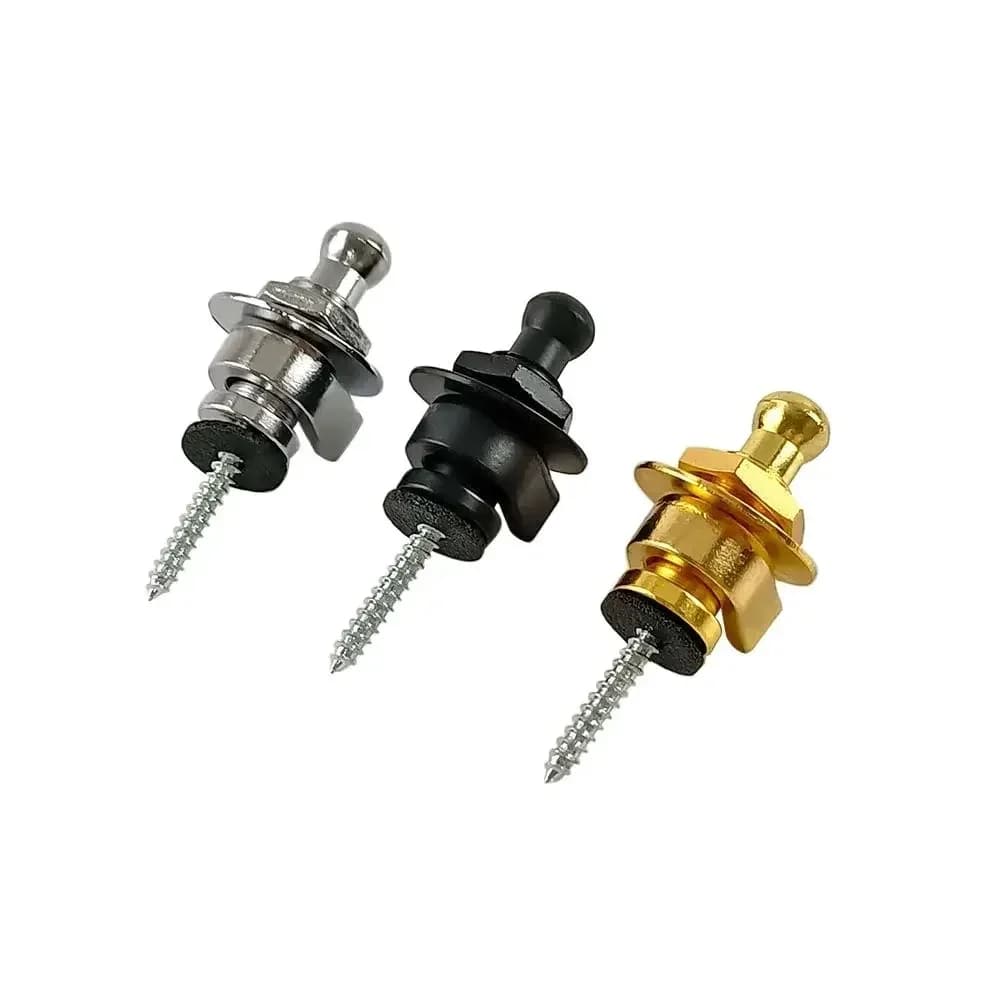 Blocco tracolla per chitarra 1 pezzo Straplock di sicurezza con pulsante in metallo resistente per chitarra acustica elettrica basso Ukulele