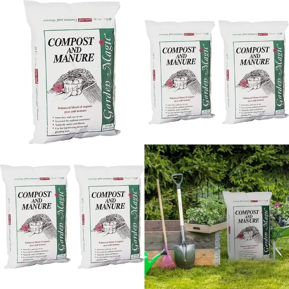 Compost and Fertilizer Mix Double Pack, 18 kg - Land Improver for Garden and Meadow with Odor Mix for Planting and Grafting in Vase