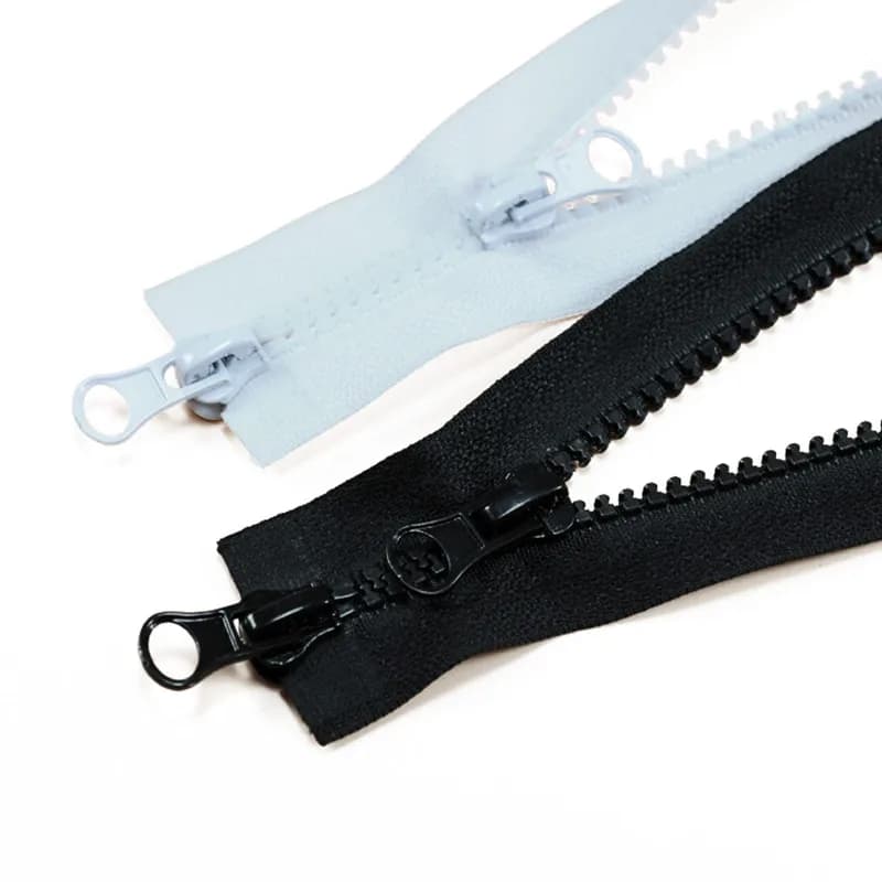 5 # 40/60/70/80/90/100/120/150/300cm Plastic Resin Hinge Black White Open Extremity Zip for Sewing DIY Coat Clothing Tent Accessories