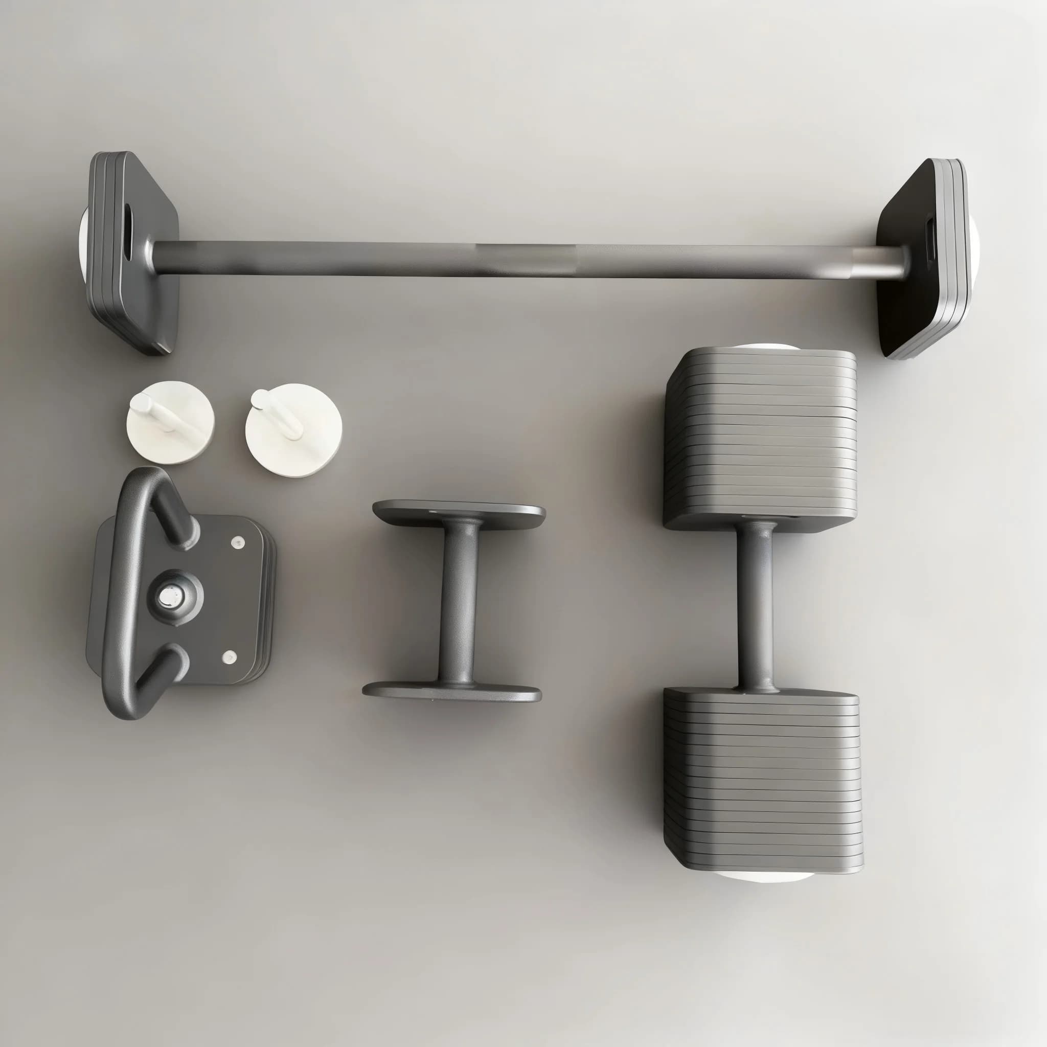 3-in-1 Adjustable Dumbbell Set for Free Weight Training Includes Kettlebells and Barbell for Versatile Workouts