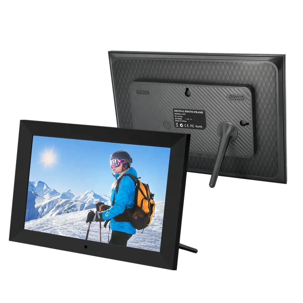 Nuova Cornice Digitale da 10 Pollici Senza WiFi con Telecomando, Schermo IPS Ultra HD 1280*800, Visualizzazione Video e Foto con Rotazione Automatica delle Immagini