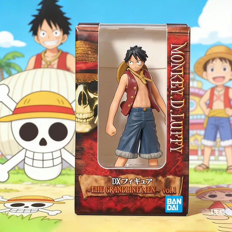 Bandai One Piece DXF The Grandline Series Luffy Ace Shanks Modellino in Miniatura Collezione Giocattoli Anime Regalo Decorazione da Scrivania