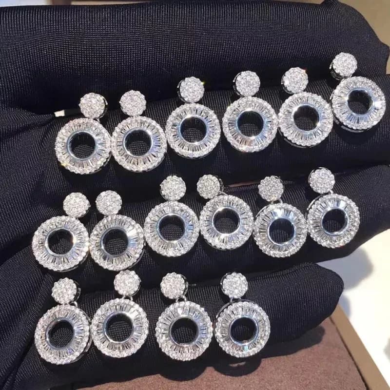 Nuovi Orecchini Pendenti da Donna con Zirconia Cubica, Accessori di Moda per Matrimoni e Feste, Design Moderno, Gioielli