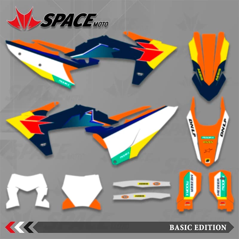 SPACE Per KTM SX XC SXF XCF 2023 2024 2025 EXCF XCW XCWF 2024 2025 2026 Grafica Decalcomanie Adesivi Moto Sfondo Personalizzato