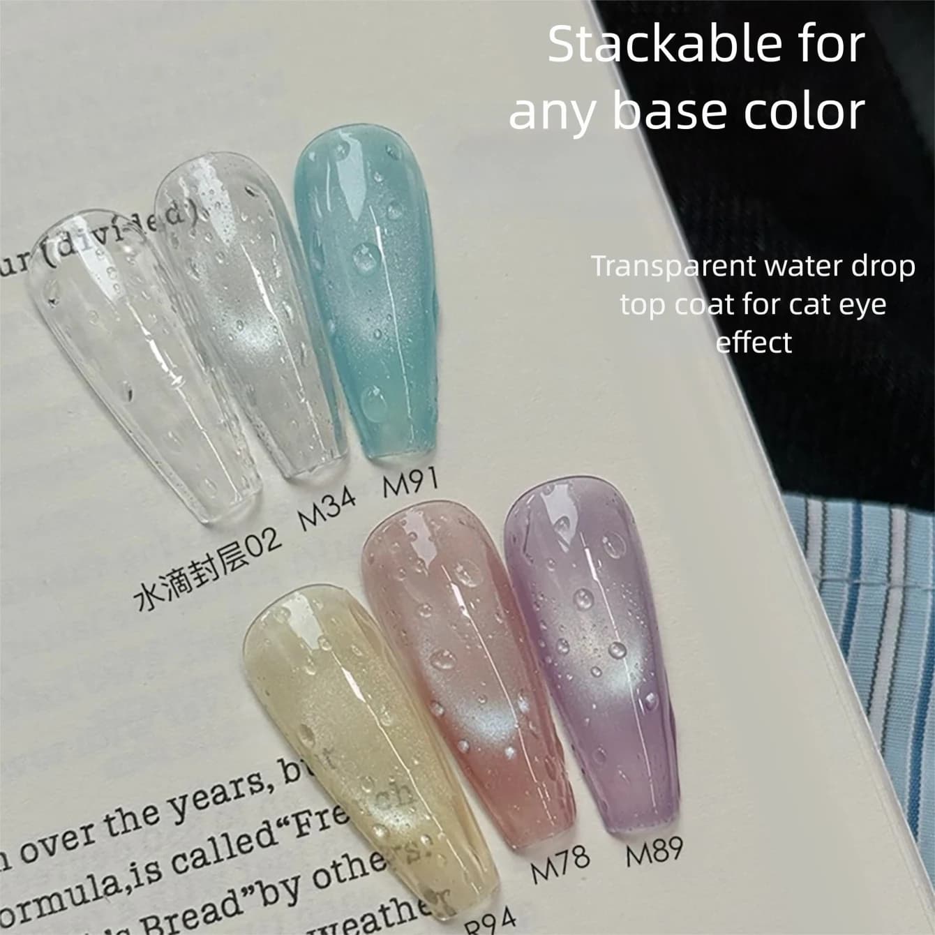 MIANEL 10ML/PCS Gel Top Coat Effetto Goccia d'Acqua Senza Residui Super Lucido Trasparente Gel per Unghie UV LED a Lunga Durata Anti-Sbavatura Gel Top Coat per Manicure