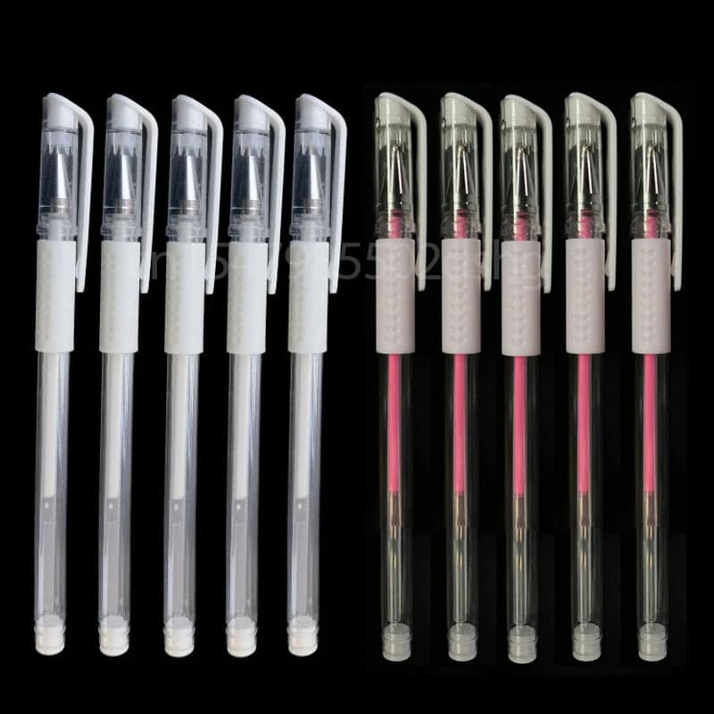 10 pz Rosa Bianco Penna Per Sopracciglia Penna Della Pelle Impermeabile Sopracciglio Labbro Tatoo Gel Pennarello per Microblading Sopracciglio Labbro Scribe PMU Strumento