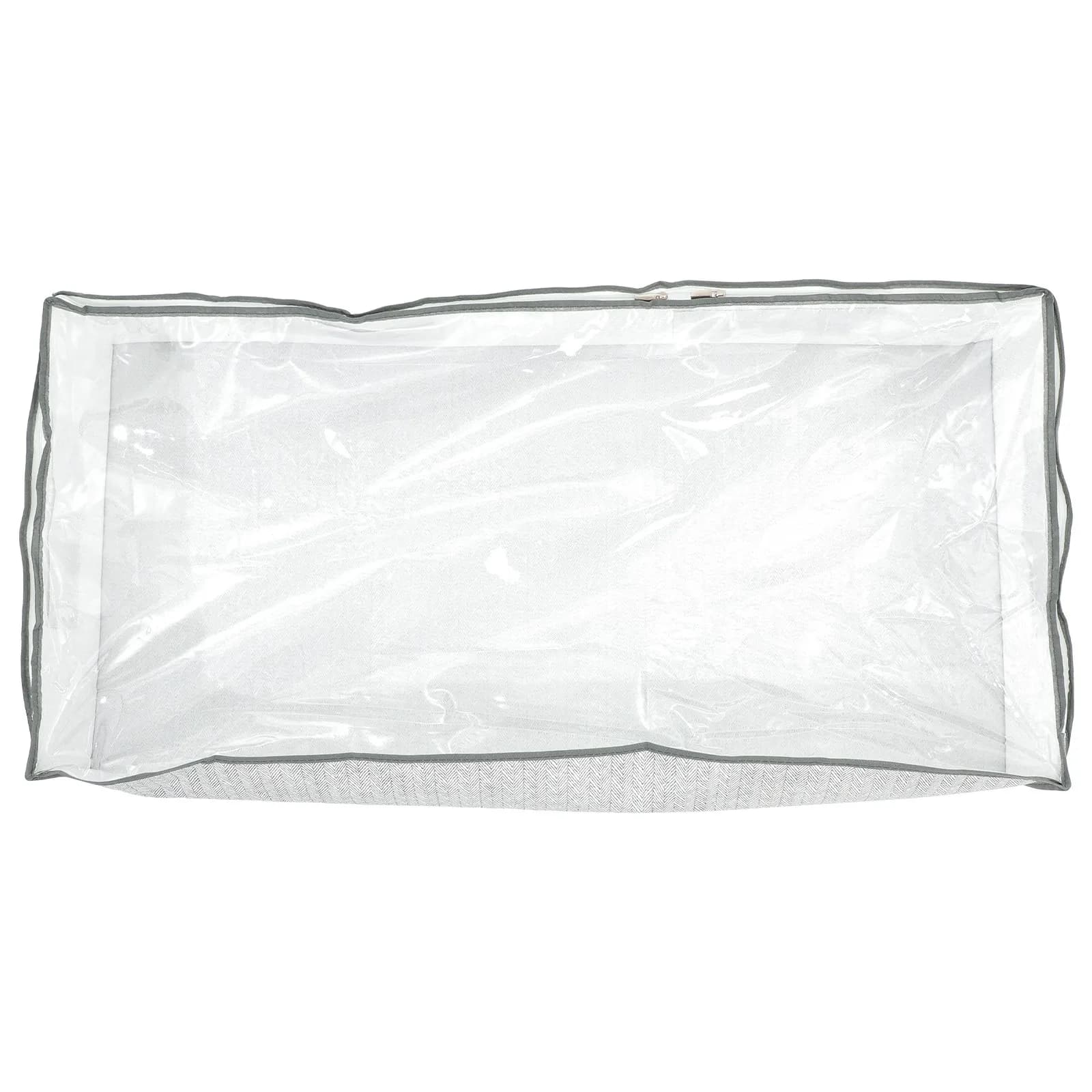 Contenitore Grande per Vestiti in Tessuto Non Tessuto con Coperchio Trasparente, Organizer Pieghevole per Armadio, Scatola Contenitore Richiudibile per Lenzuola e Pantaloni