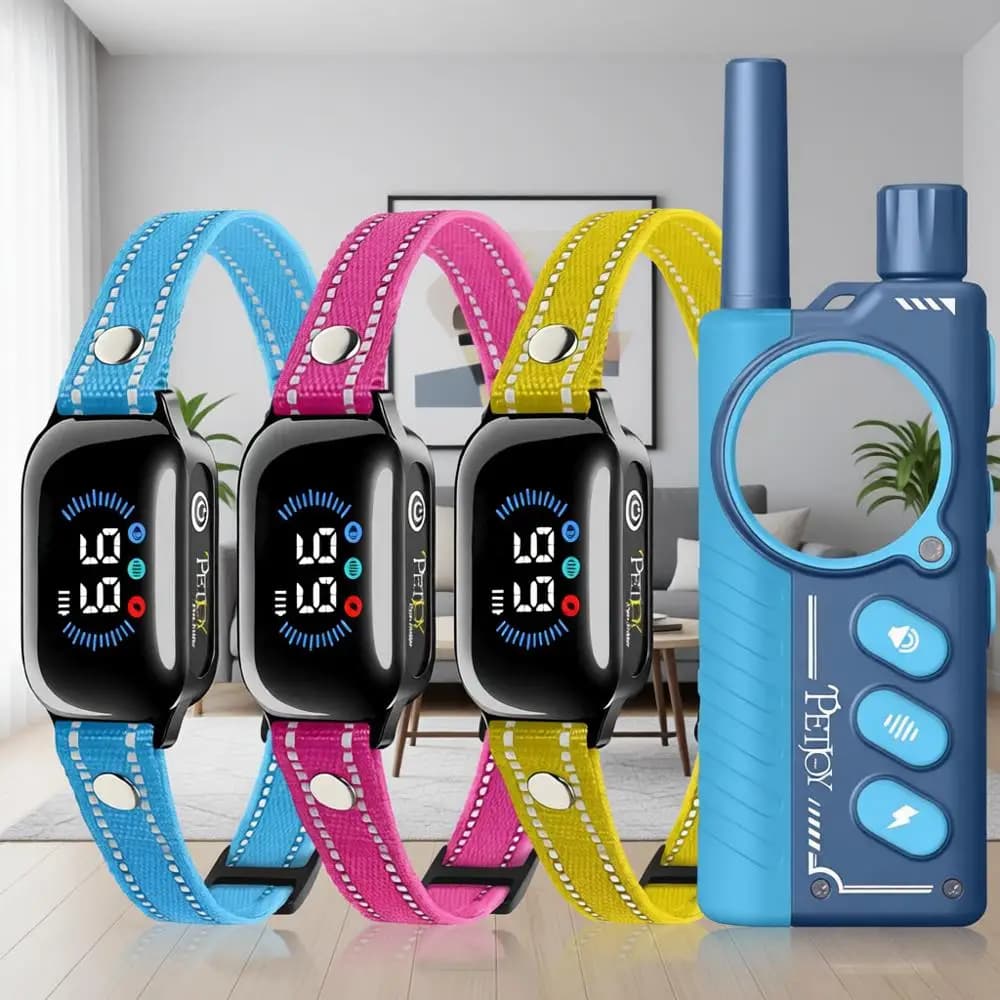 Collare Elettrico per 3 Cani e Collari per Addestramento Cani con Shock Bloccabile - Shock Lock e Interruttori per Solo Tono e Vibrazione, Funzioni Remote Sl