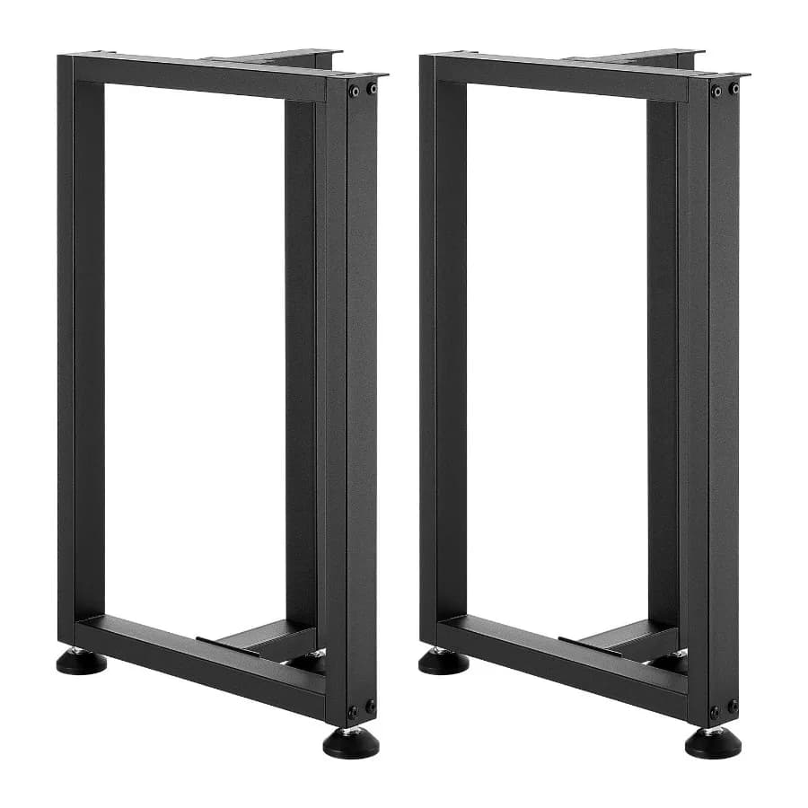 Gambe per tavolo 29,1 H x 17,7 L, a forma di T quadrata, in acciaio, design modulare, facile montaggio, carico massimo 2204 libbre, resistenti per uso domestico