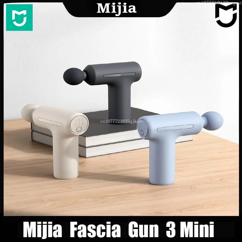 Mijia Fascia Gun 3 Mini, Massaggiatore Portatile con 12kg di Forza, per Fitness ed Esercizio, Massaggio Braccia e Piedi, 357g, Silenzioso, 1900mAh
