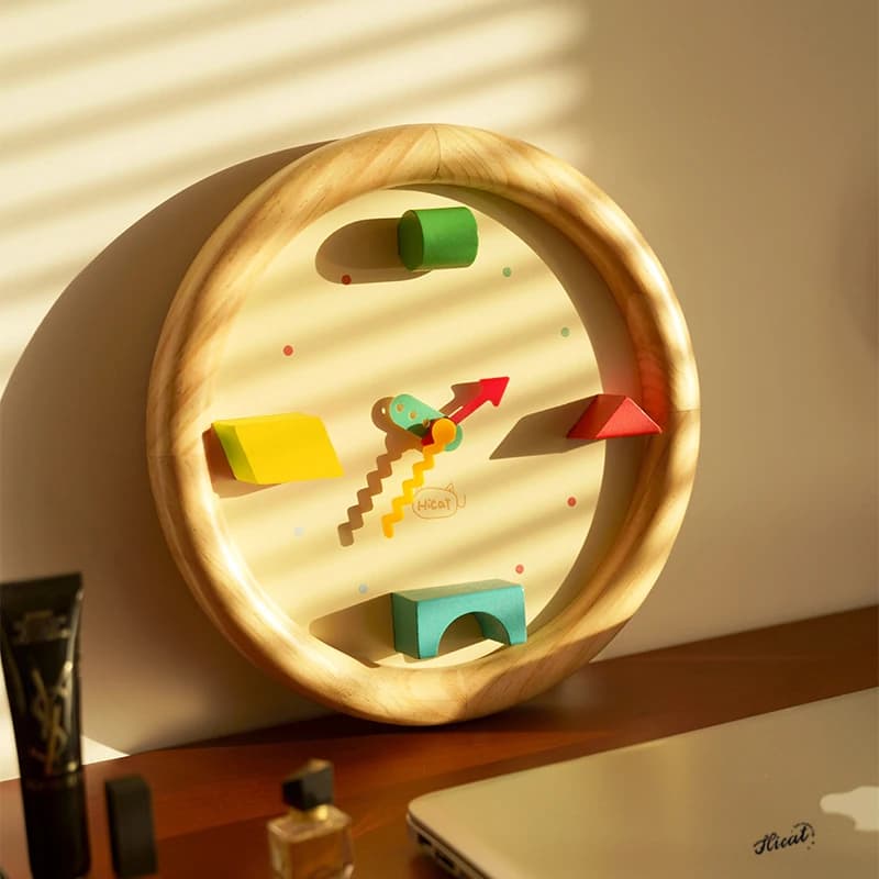 Orologio da parete con blocchi modulari Orologio giocoso per camera da letto Orologio moderno per la decorazione della stanza dei bambini con orologi con display dal design geometrico