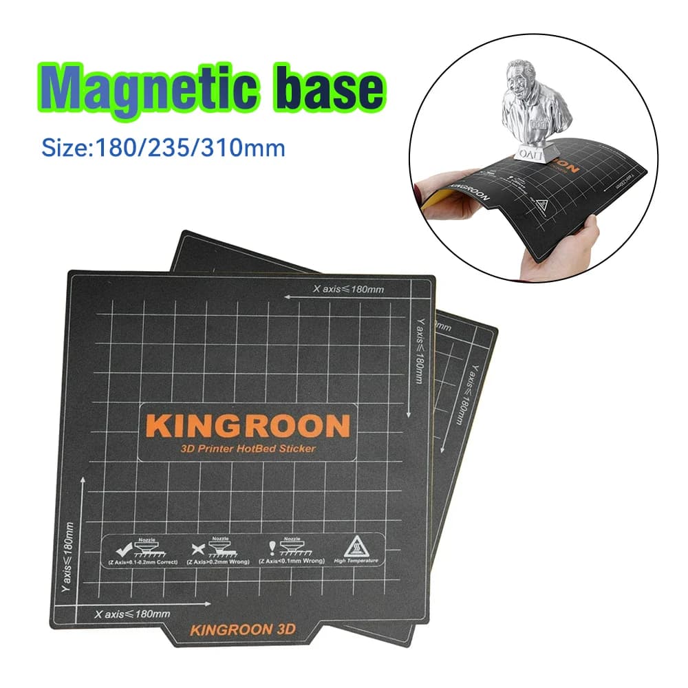 Construction plate Magnetic heated bed 180 235 310 mm 3D Printer Hot bed sheet A + B Soft magnetic construction plate for KP3S KP5L Ender 3