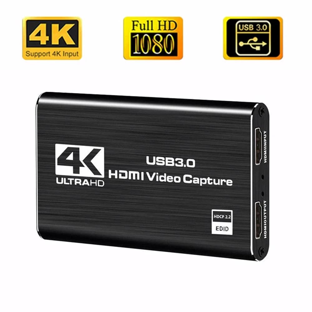 Scheda di acquisizione Video Hd 4k 1080p 60fps scatola di registrazione della fotocamera HdTV-compatibile con il registratore di presa in Streaming Live Usb 3.0pc