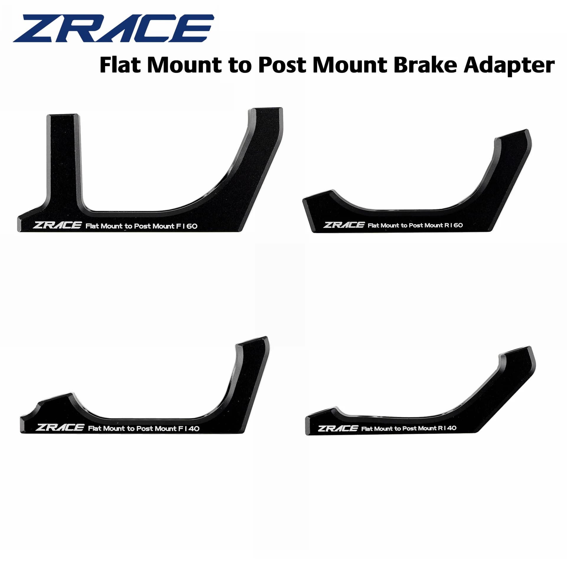 ZRACE Adattatore freno piatto a montante, anteriore e posteriore, 140 mm / 160 mm