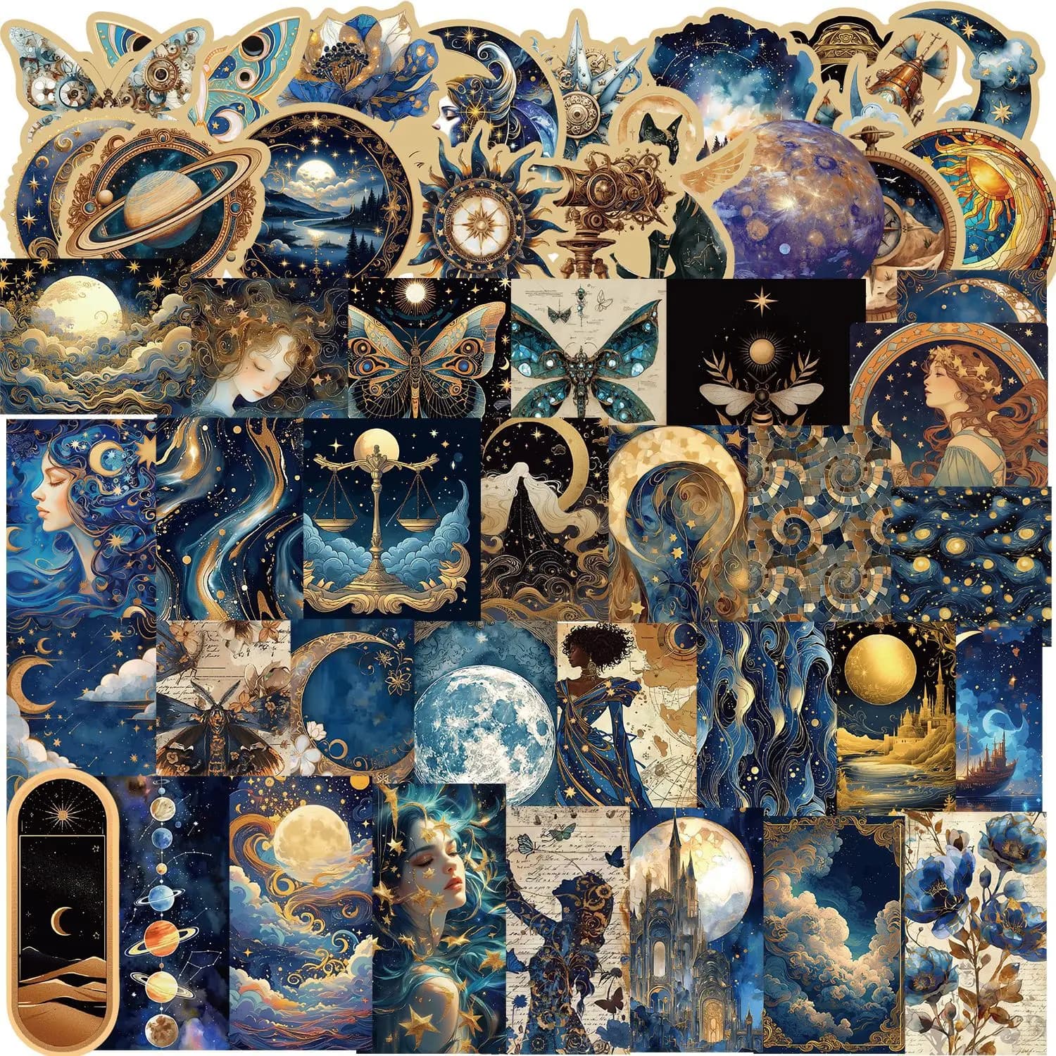 50 pz Cosmic Vortex Retro Cartoon Graffiti adesivi fai da te telefono chitarra Laptop Notebook valigia tazza adesivo impermeabile giocattolo per bambini