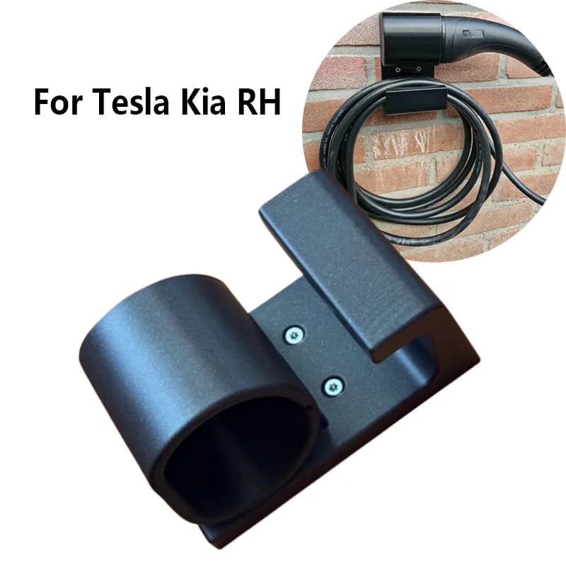 Type 2 EV Charger Holster Wall Mount 90 Degree For Tesla Kia Electric Vehicle Holder