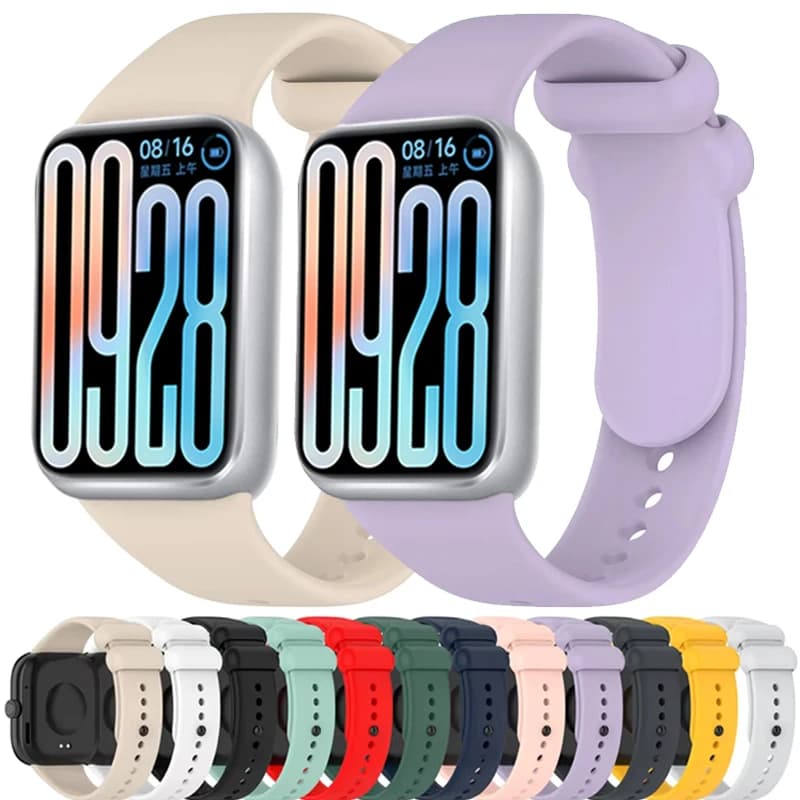 Cinturino in silicone per Xiaomi Mi Band 8/9 Pro Bracciale sportivo di ricambio Correa per Xiaomi Redmi Watch 6/5/4 Accessori