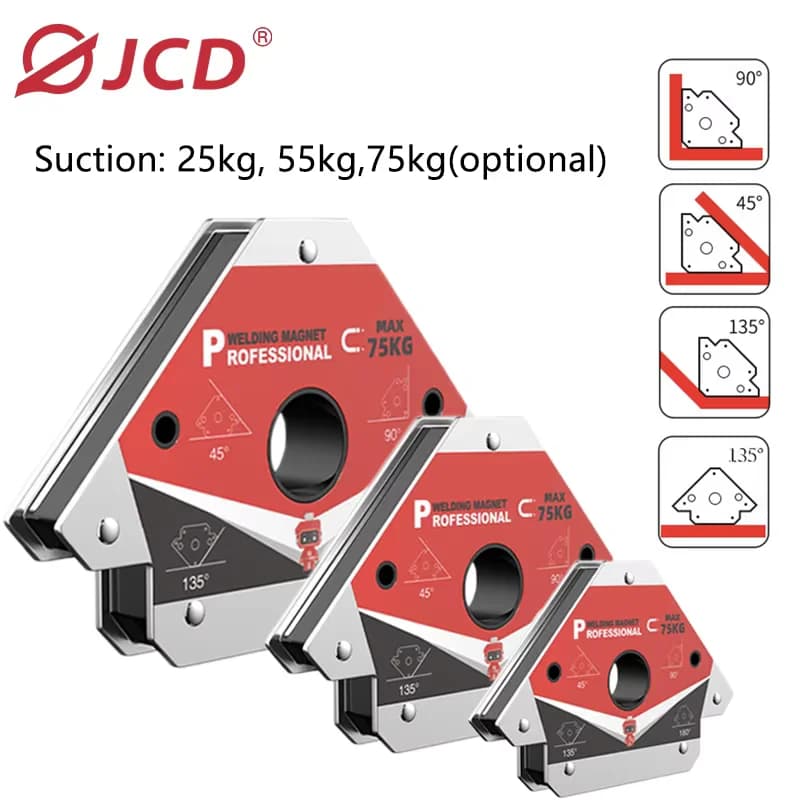 25KG/55KG/75KG Supporti per saldatura magnetica Forte supporto per posizionatore di saldatura magnetico Pratico strumento di localizzazione dell'angolo di fissaggio della saldatura