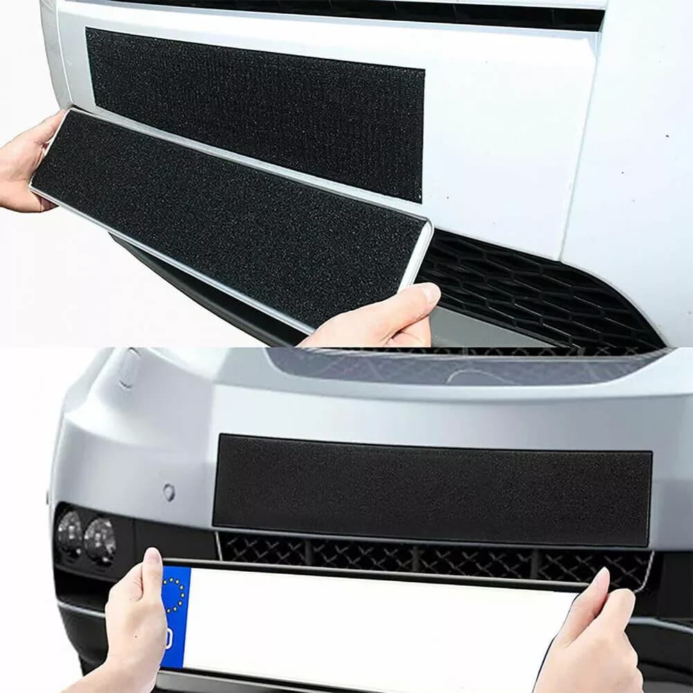 1Set Black Weather-proof Number Plate Holder Velcro Adhesives Licenses Plate Holder Frameless for Vehicles/Car/SUV Accessories