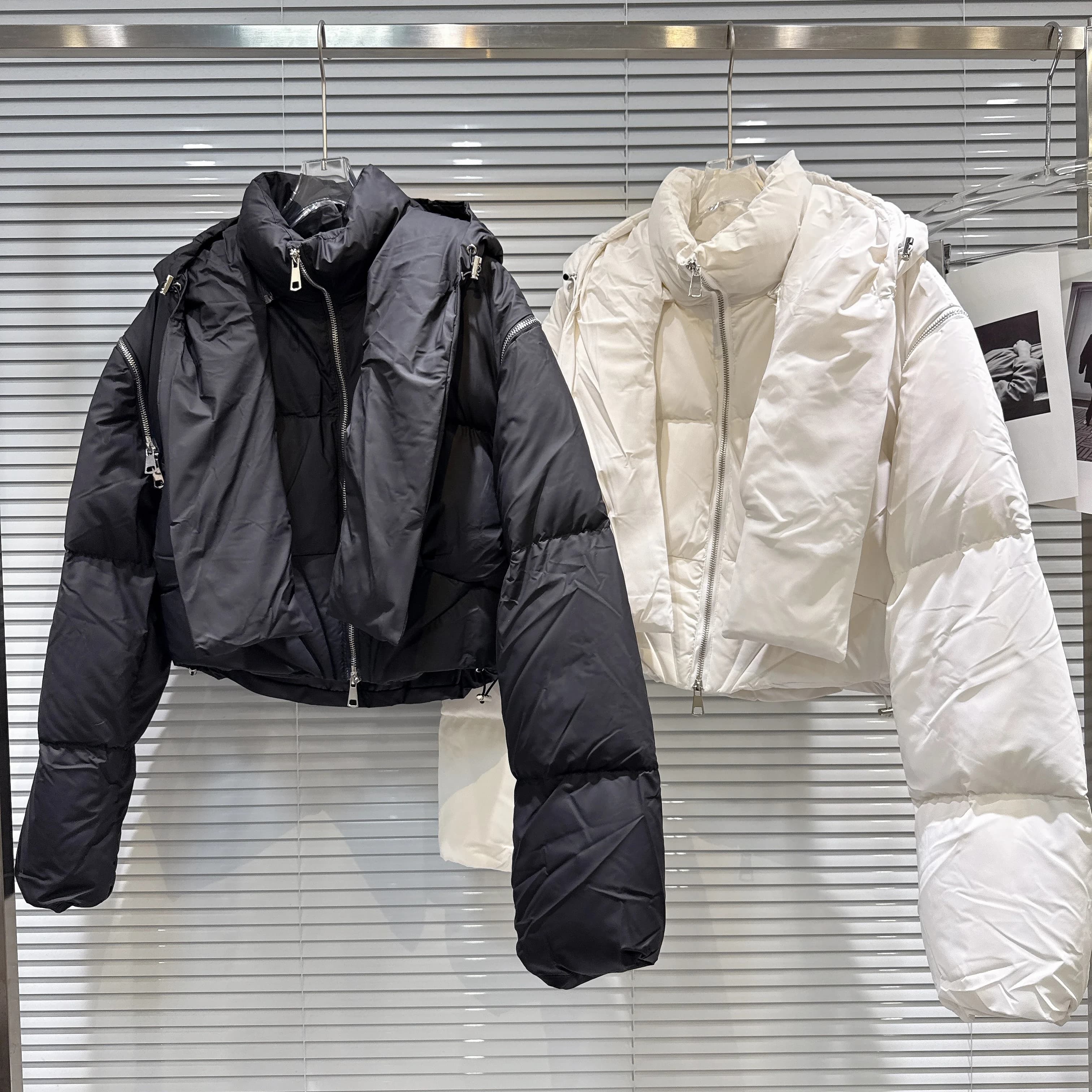 2025 Inverno Nuovo Dolce Fresco Hot Girl Sciarpa Scialle Con Cappuccio Cerniera Design Caldo Giacca di Cotone Cappotto di Cotone per Le Donne