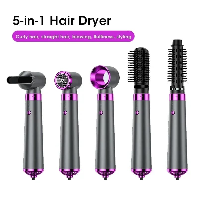 5 in 1 hairdryer electric hot air brush multifunctional hair plate negative ion curler set for hair dryer styling