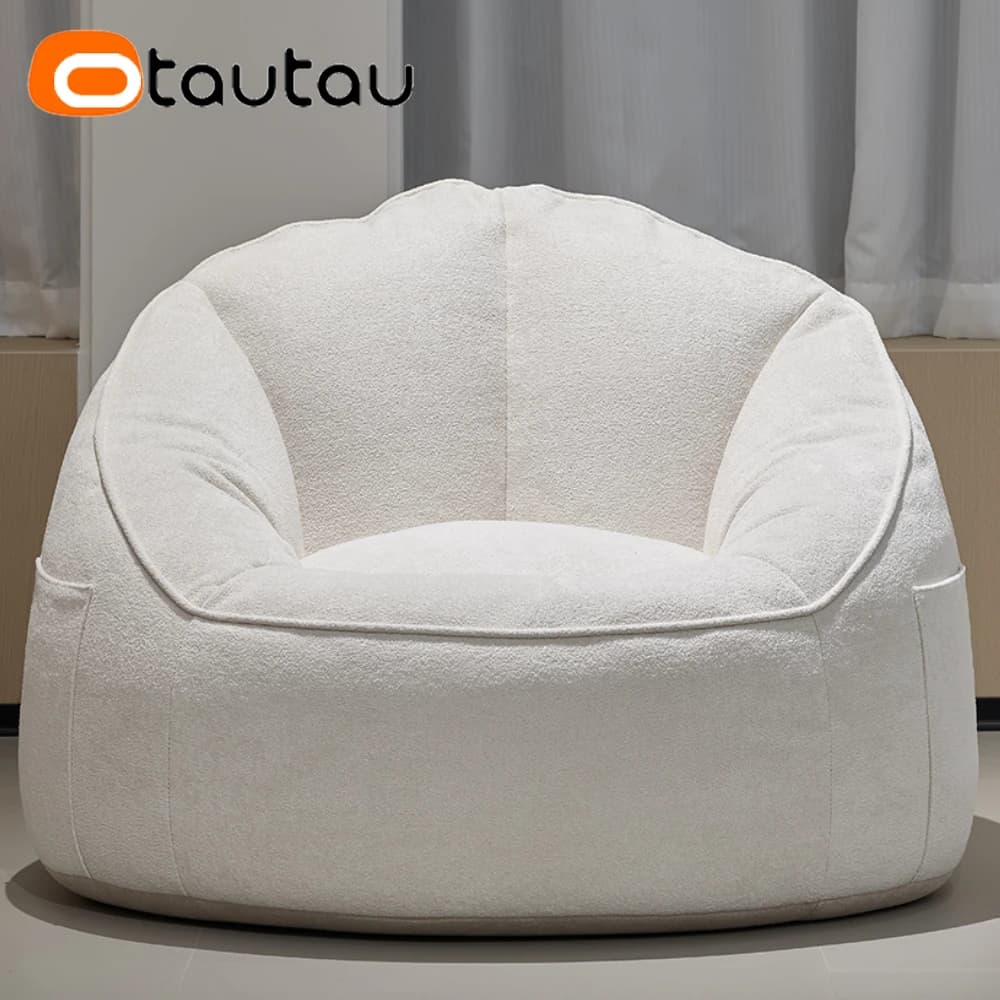 Otautautau Bean Bag Pouf Cover senza riempitivo Outdoor Waterproof Beanbag Chair Puff Pouf Salon Garden Beach Sofa Bed Sac SF116