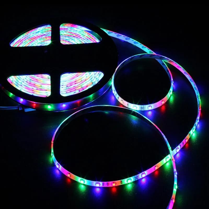 A76K 5M RGB Striscia luminosa 3528 300LED Striscia LED flessibile con telecomando a 44 tasti + controller per Natale Soggiorno camera da letto
