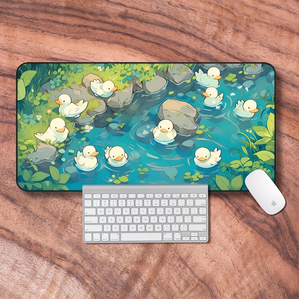 Tappetino per mouse da gioco con anatra carina Kawaii Anime giapponesi Anatroccolo Tappetino per mouse Tappetino per mouse Estetico, Tappetino per scrivania Accogliente giocatore Regali per ragazze
