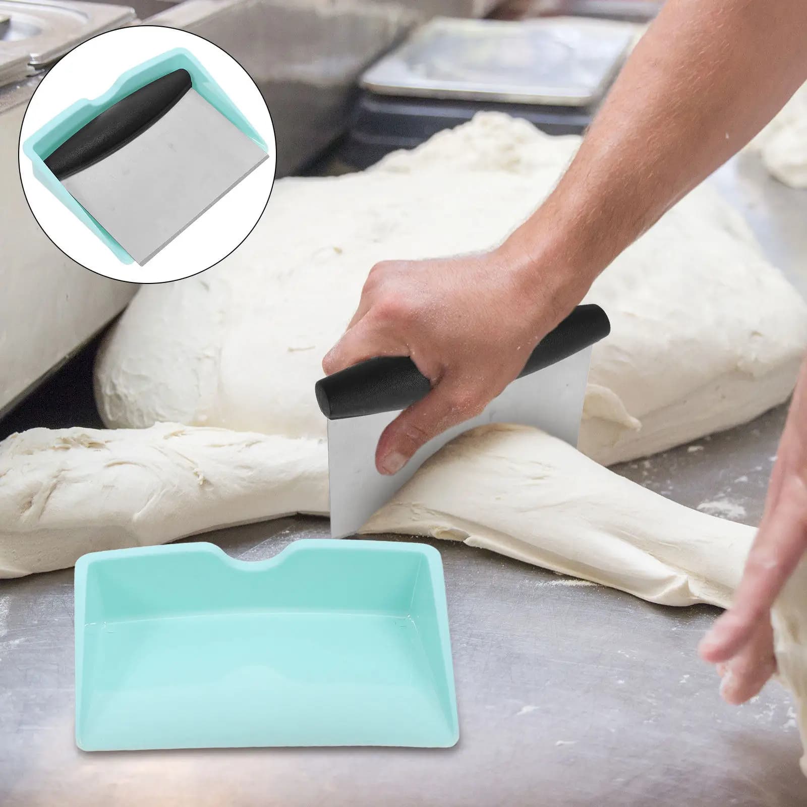 1Set Wear Resistant Dough Cutter Set Small Compact Light Weight Dough Scraper for Baking Enthusiasts Pastry Scraper