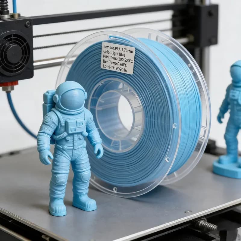 2026 PLA 3D Printer Filament 1.75mm 1KG Light Blue | High Toughness | Smooth Printing | Low Warping 7.14
