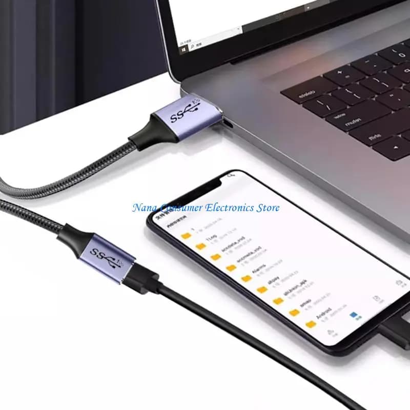 G7NE Metallo USB Maschio a USB Tipo C Femmina Porta dati Cavo 0,1M-1M Opzione