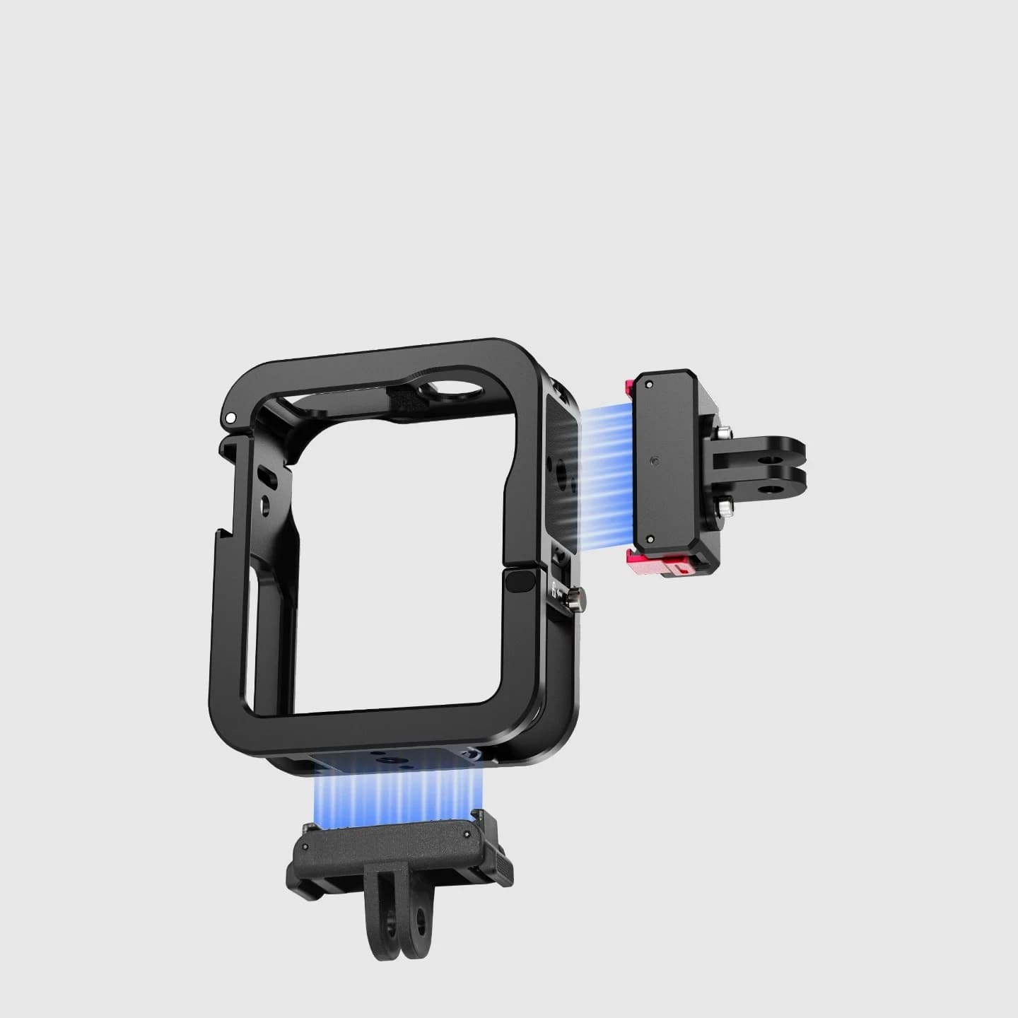 Gabbia Magnetica per Fotocamera con Adattatore Ricaricabile per DJI Osmo Nano, Asta Selfie, Supporto per Bicicletta e Zaino, per Espansione Microfono e Luce di Riempimento