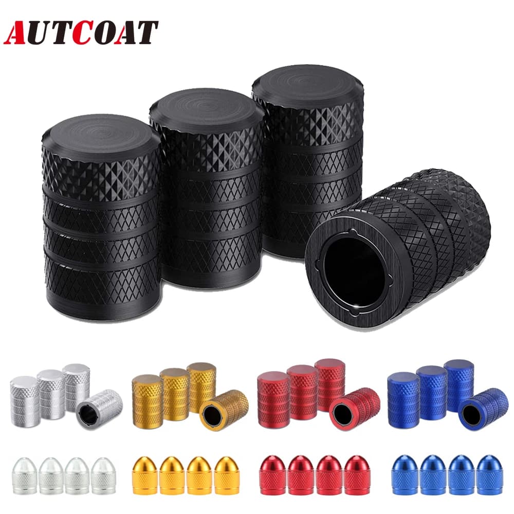 Tappi per valvole pneumatici da 4/8 pezzi, tappi per valvole pneumatici in alluminio, coprivalvole universali per auto, camion, motocicli, SUV e biciclette