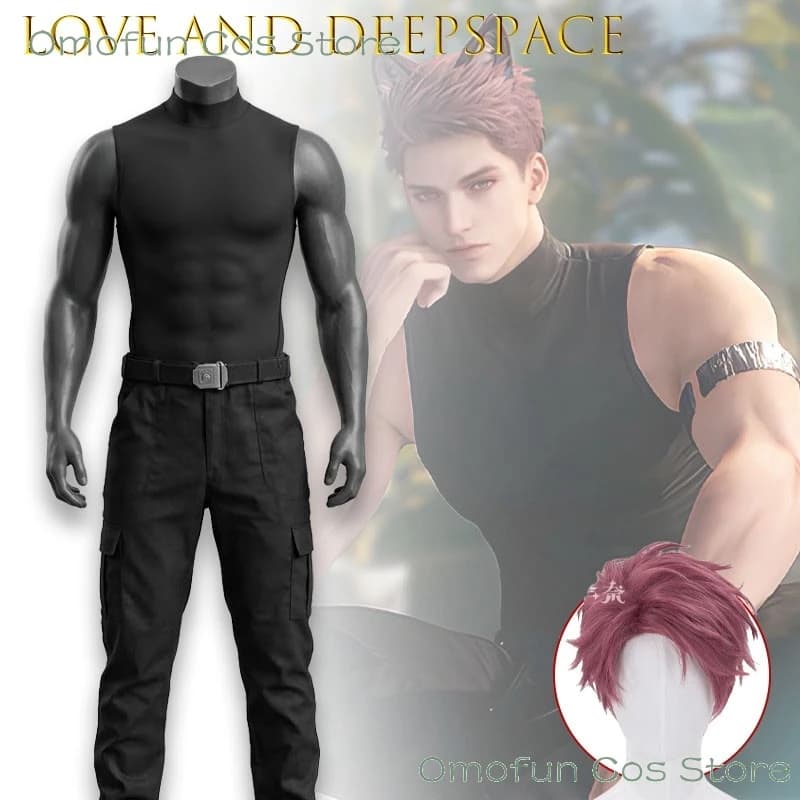 Love And Deepspace Valko Cos Sleeveless Vest Game Character Cosplay Top For Men Comic Con Halloween Party Roleplay Costume Piece