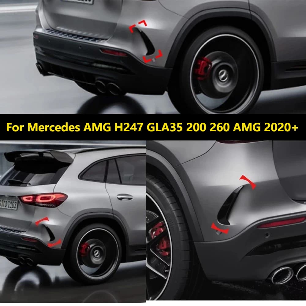 For Mercedes AMG H247 GLA35 200 260 AMG 2020+ Car Bumper Splitter Rear Canards Diffuser Lip Styling Mouldings Car Accessories