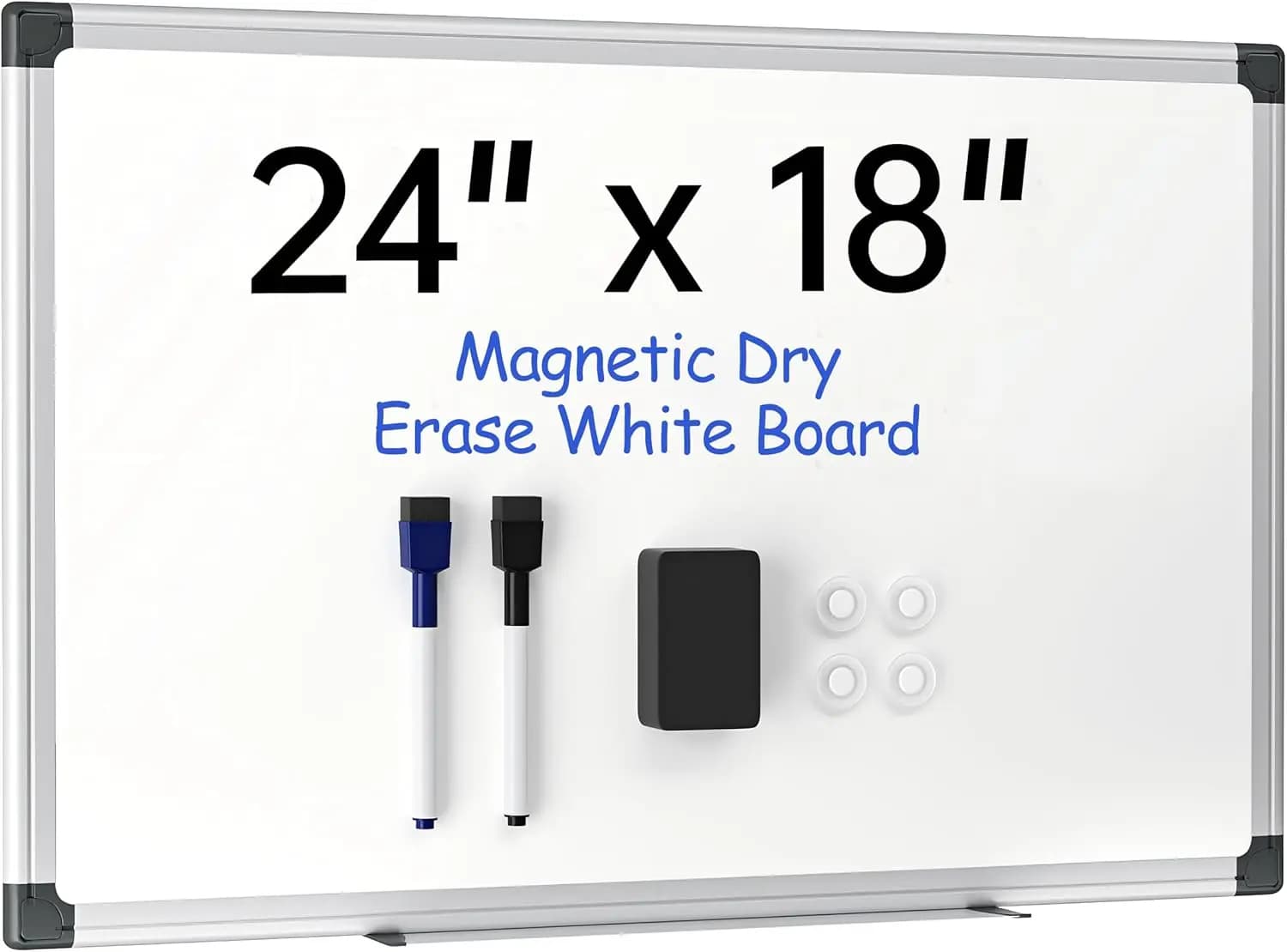 24' x 18' Magnetic Whiteboard for Wall, Dry Erase Board with Silver Frame, Hanging White Board for Office, Home, School - Includ