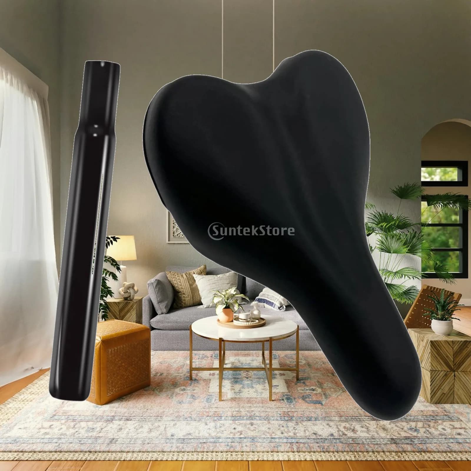 Soft Kids Bike Saddle PU Bicycle Seat Cushion Pad with Post for Boys Mountain Road Cycling Chair
