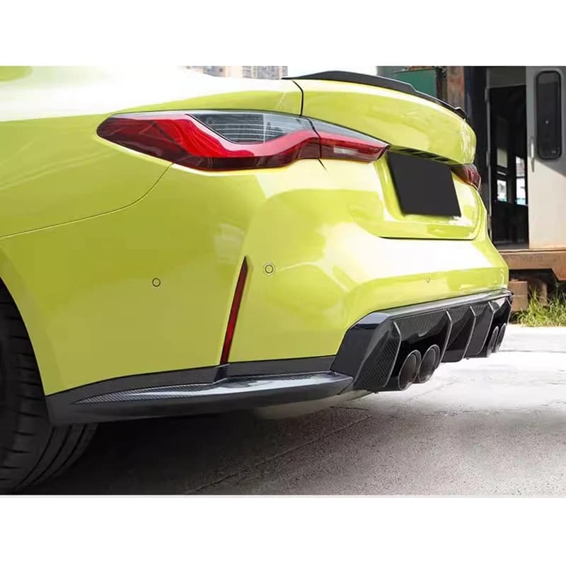 Auto Rear bumper Canard Splitter For BMW G80 M3 G82 M4 Dry Carbon Diffuser Lip Flaps Angle Protection Wcrapping