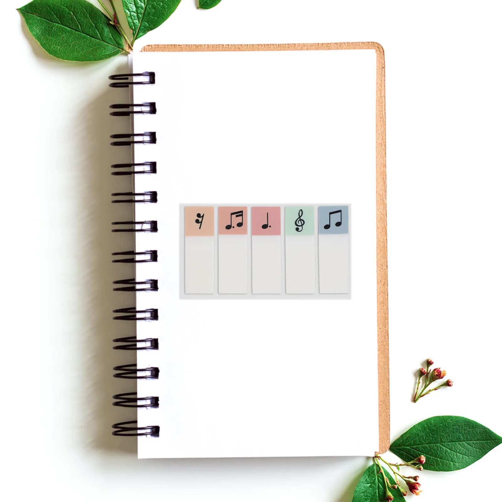 20 Set di Segnapagina Trasparenti con Note Musicali, Etichette Adesive Scrivibili per Planner, Quaderni, Ufficio e Scuola