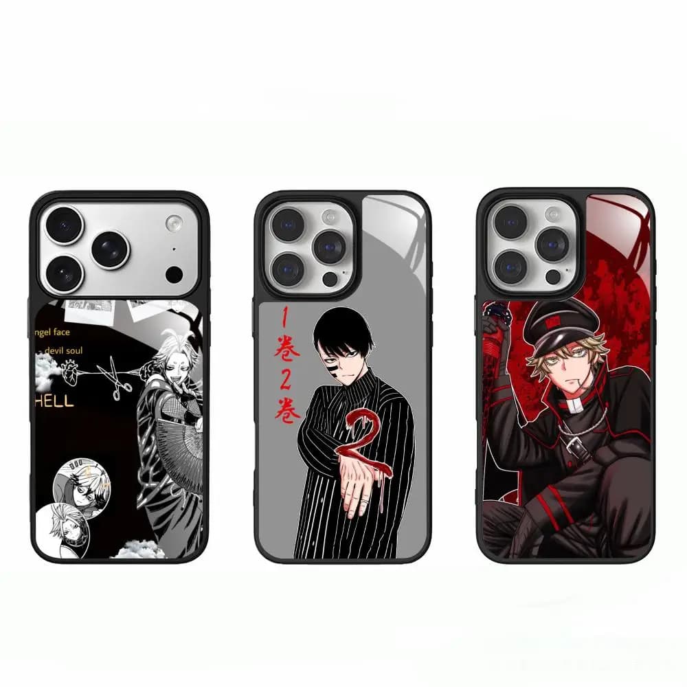 Anime Tougen anki icons Phone Case Anti-slip textured magnetic phone case for iPhone 17/16e/15/14/13/12/11 Pro Max Plus