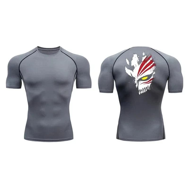T-shirt a Compressione Sportiva a Maniche Corte ad Asciugatura Rapida per Uomo, Moda Estiva, Fitness, Palestra, Allenamento, Corsa