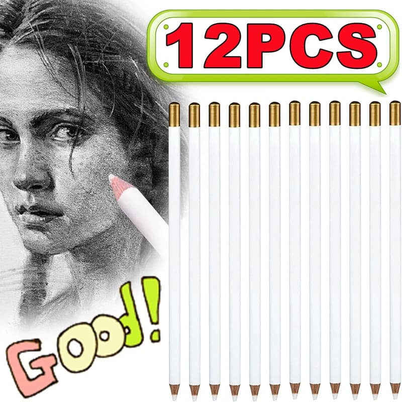 Il più nuovo 12-1PC Gomma per penna Gomma per matita Punta per penna Tipo di gomma Gomma per matita ad alta precisione per Manga Evidenzia materiale scolastico d'arte