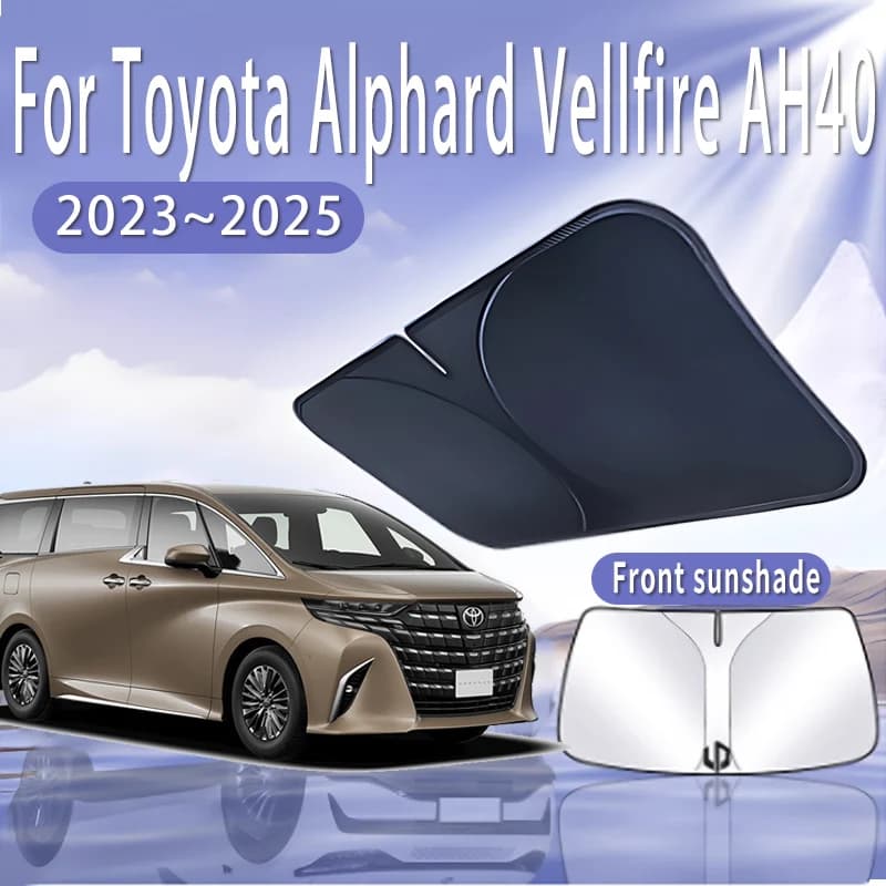 Visiera parasole per auto per Toyota Alphard Vellfire AH40 2023 2024 2025 Parabrezza anteriore Parasole Isolamento termico Accessori auto estivi