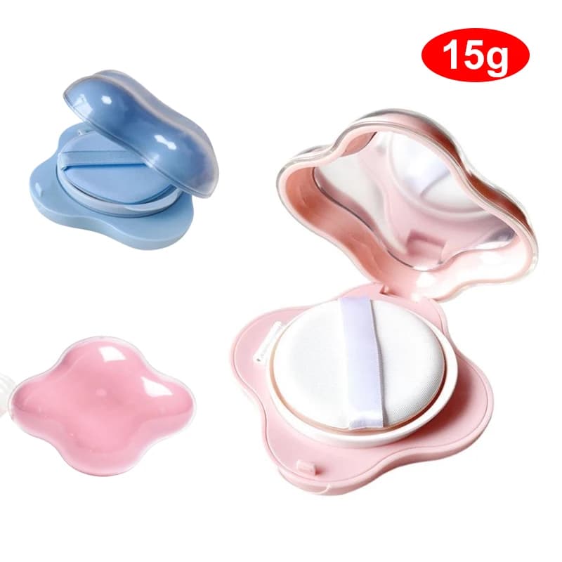 Scatola per cuscino vuota da 15 g Scatola per polvere Custodia per trucco cosmetico portatile Contenitore per crema BB / fondotinta / fard con specchio