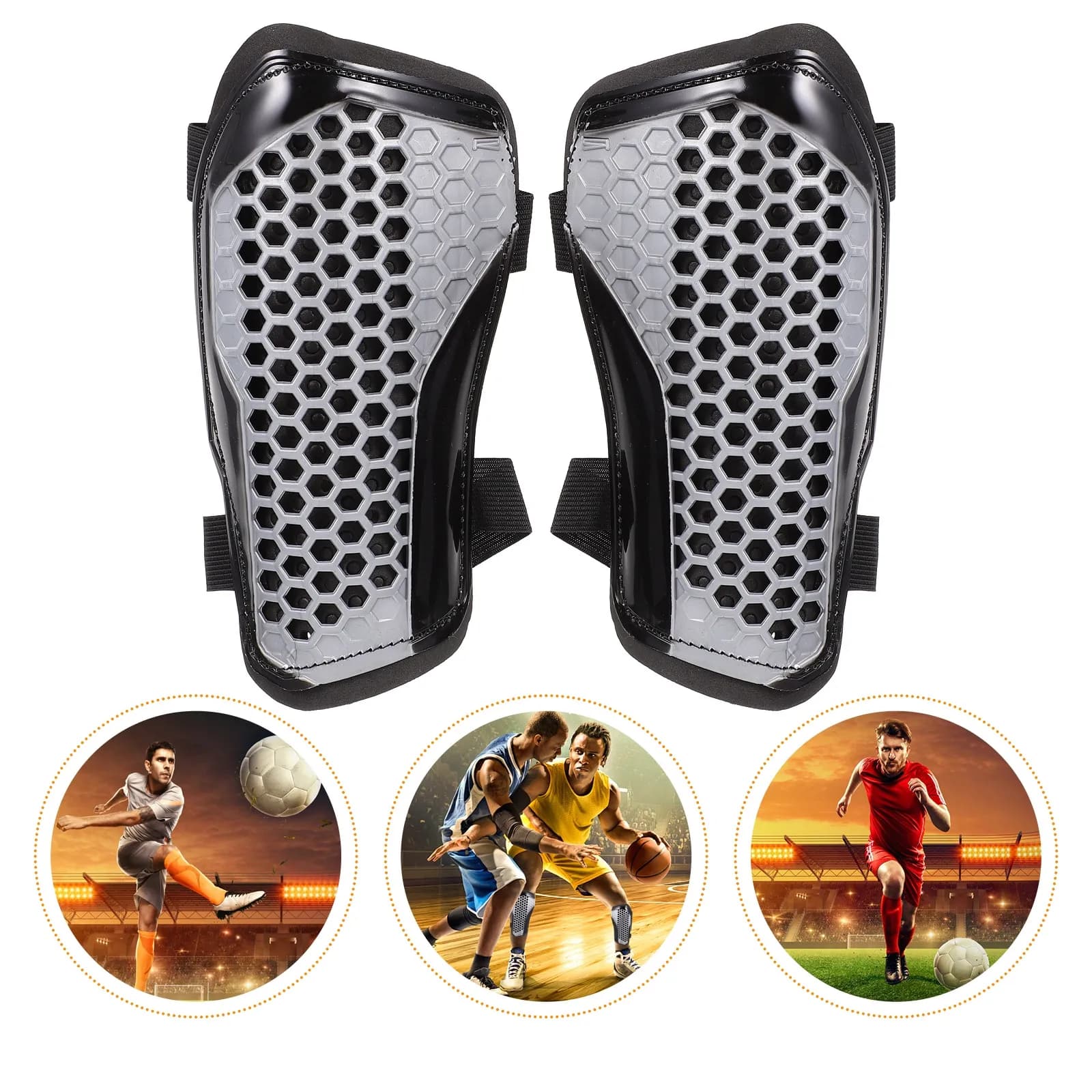1 pair of football parastins, light, breathable, adjustable, protection for calves, protective equipment for calcium, shock absorption, pain relief