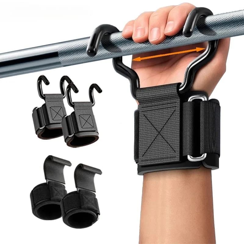 Hooks for Lifting Weights with Dust Grips, Pulse Belts for Manubri, Pesi Lifting Belts, Traction Gloves and Pesi Lifting